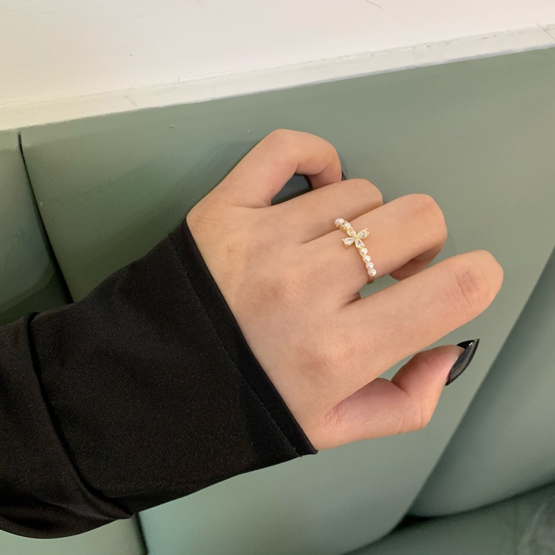The Bleu | Nhẫn hạt đính đá phong cách Hàn Quốc | R27