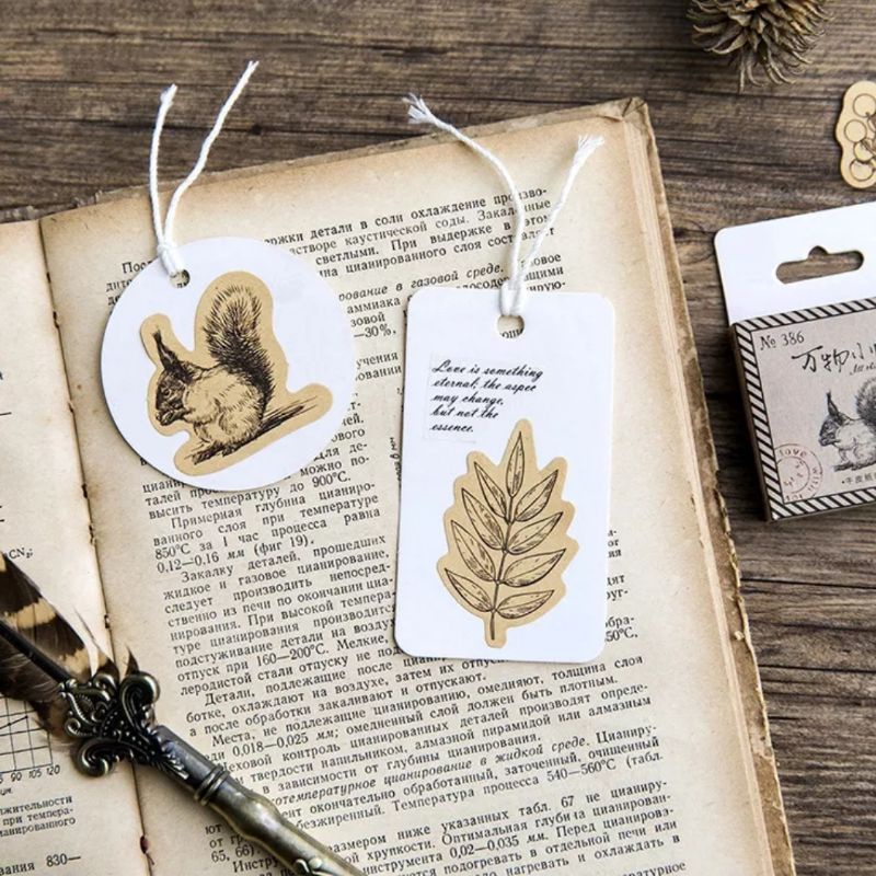 - STICKER hộp 45 miếng dán trang trí sổ tay Bullet Journal, bao thư