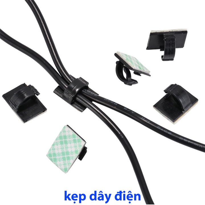Bộ 20 kẹp dây điện size 19x15, dùng để đi gọn dây điện trên xe, size lớn 19x15mm