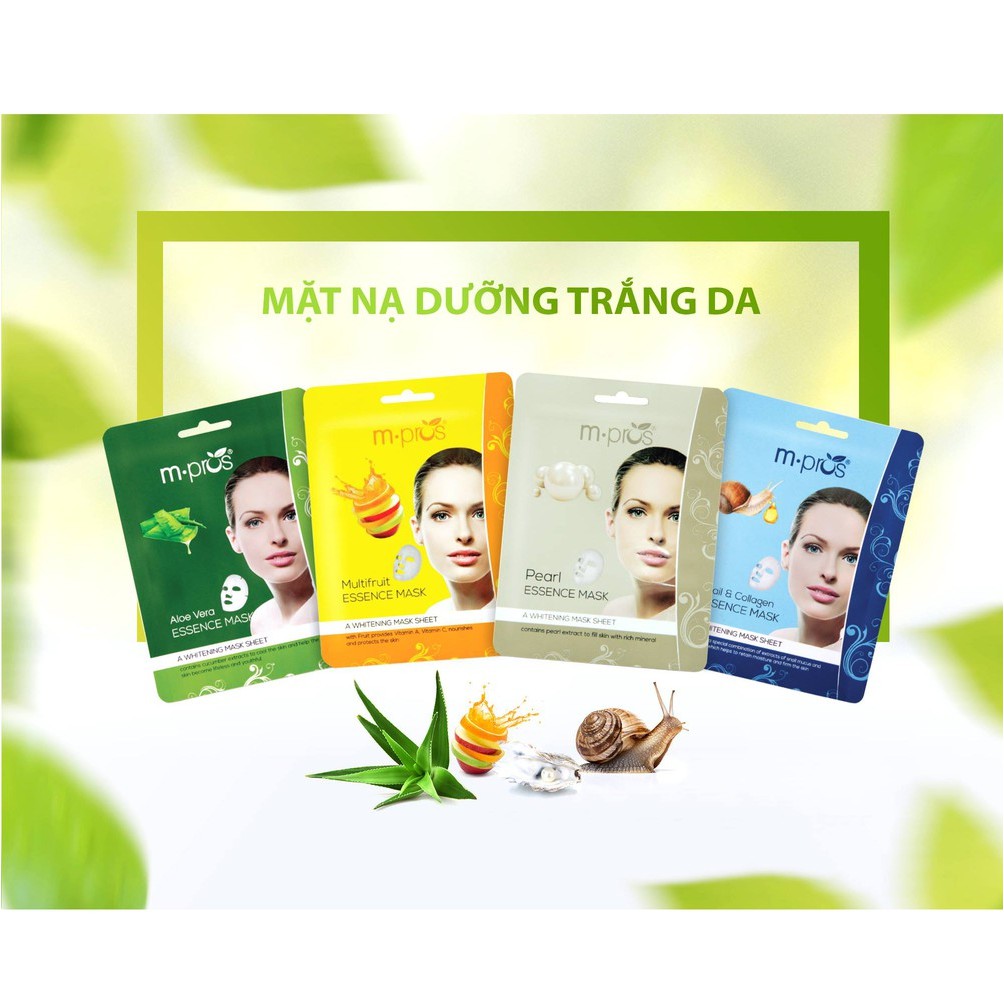 Mặt Nạ Dưỡng Ẩm và Trắng Da Mpros Essence Mask 35gr