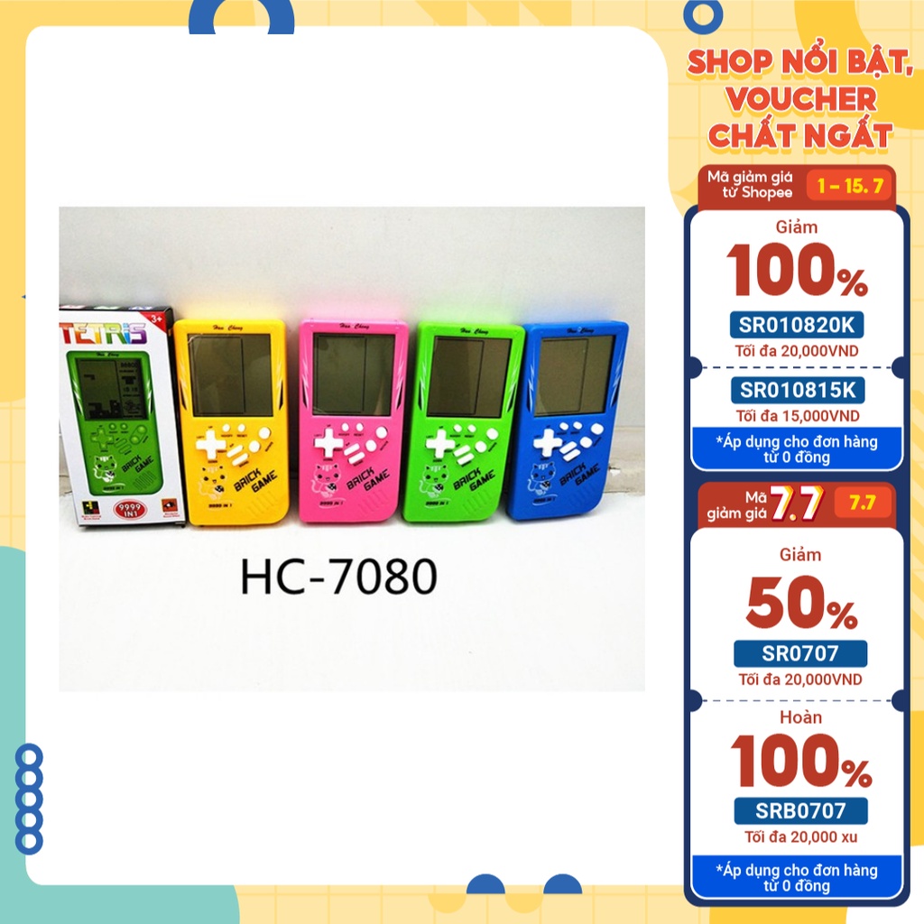 Máy chơi game xếp gạch Han Cheng 2021 - Màn hình 3.5 inch độ tương phản cao, cập nhật 23 game mới