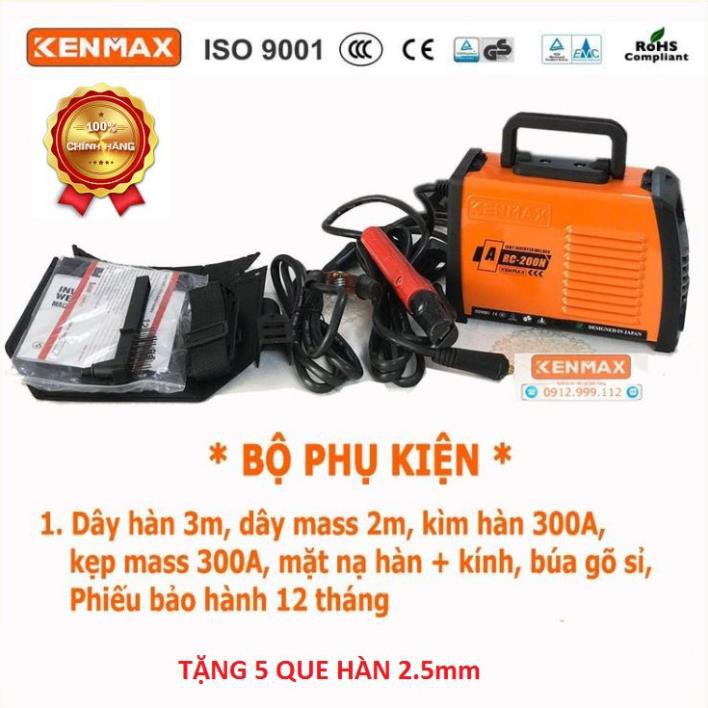 Máy Hàn Điện Tử Mini inverter KENMAX ARC-200F Và KENMAX ARC-200N Đầy Đủ Phụ Kiện Tặng 5 Que Hàn 2020