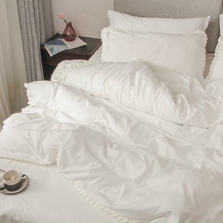 Bộ chăn ga Cotton Tici viền bèo