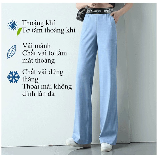 Quần Dài Lưng Cao Ống Rộng Phong Cách Hàn Quốc Cho Nữ | BigBuy360 - bigbuy360.vn