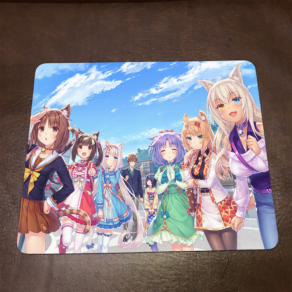 Lót chuột máy tính Anime NEKOPARA Wallpapers 1 Mousepad cao su êm ái. Nhận in theo yêu cầu