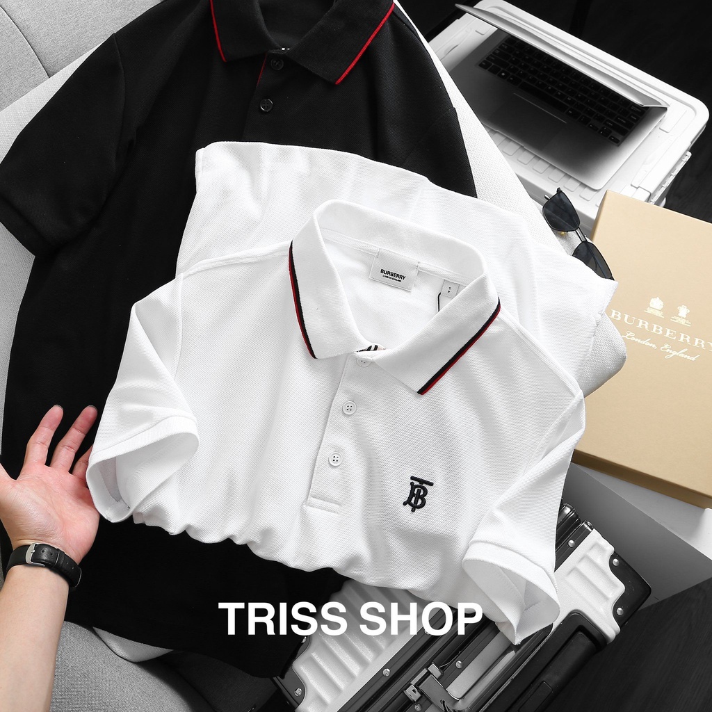 Áo Polo nam ngắn tay BBR logo Thêu 2 vải Cotton co giãn, thoáng mát