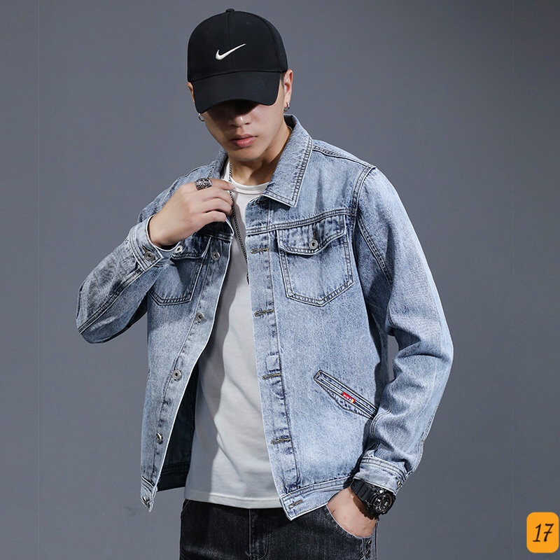 Áo Khoát Jean Nam Cao Cấp chất Bò Mẫu Mới Phong Cách HG311