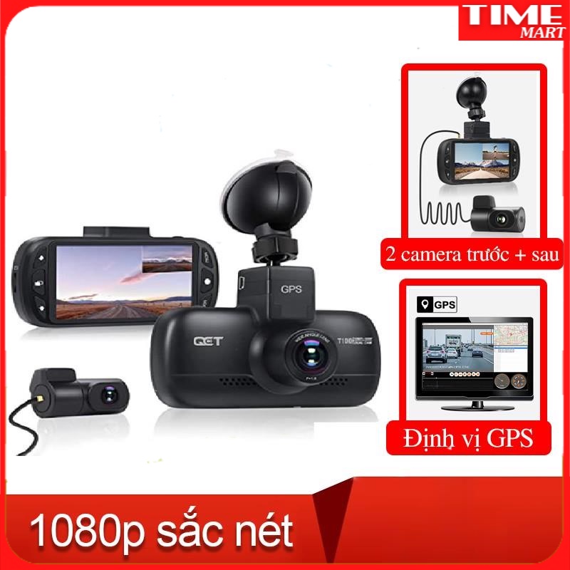 Camera hành trình cho ô tô QCT , Ghi Hình Cả Trước Và Sau, Có Wifi, Tích hợp GPS hiển [TIME_MART siêu thị tiện ích gia