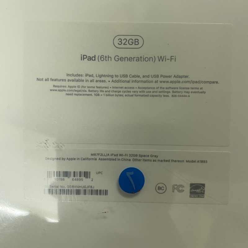 iPad WiFi 32GB New 2018 - Hàng Chính Hãng - Space Gray-NEW SEAL