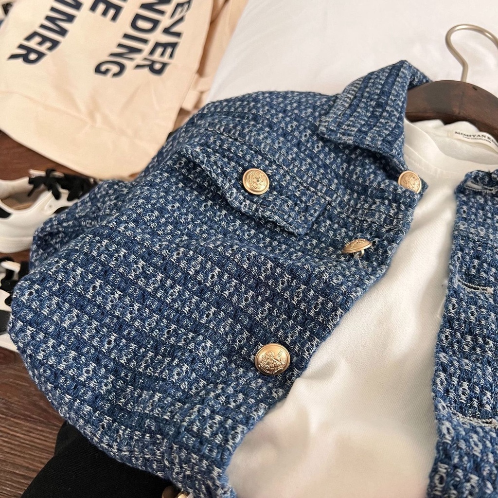 Áo Khoác Denim Thời Trang Mùa Thu Mới 2022 Cho Bé Trai
