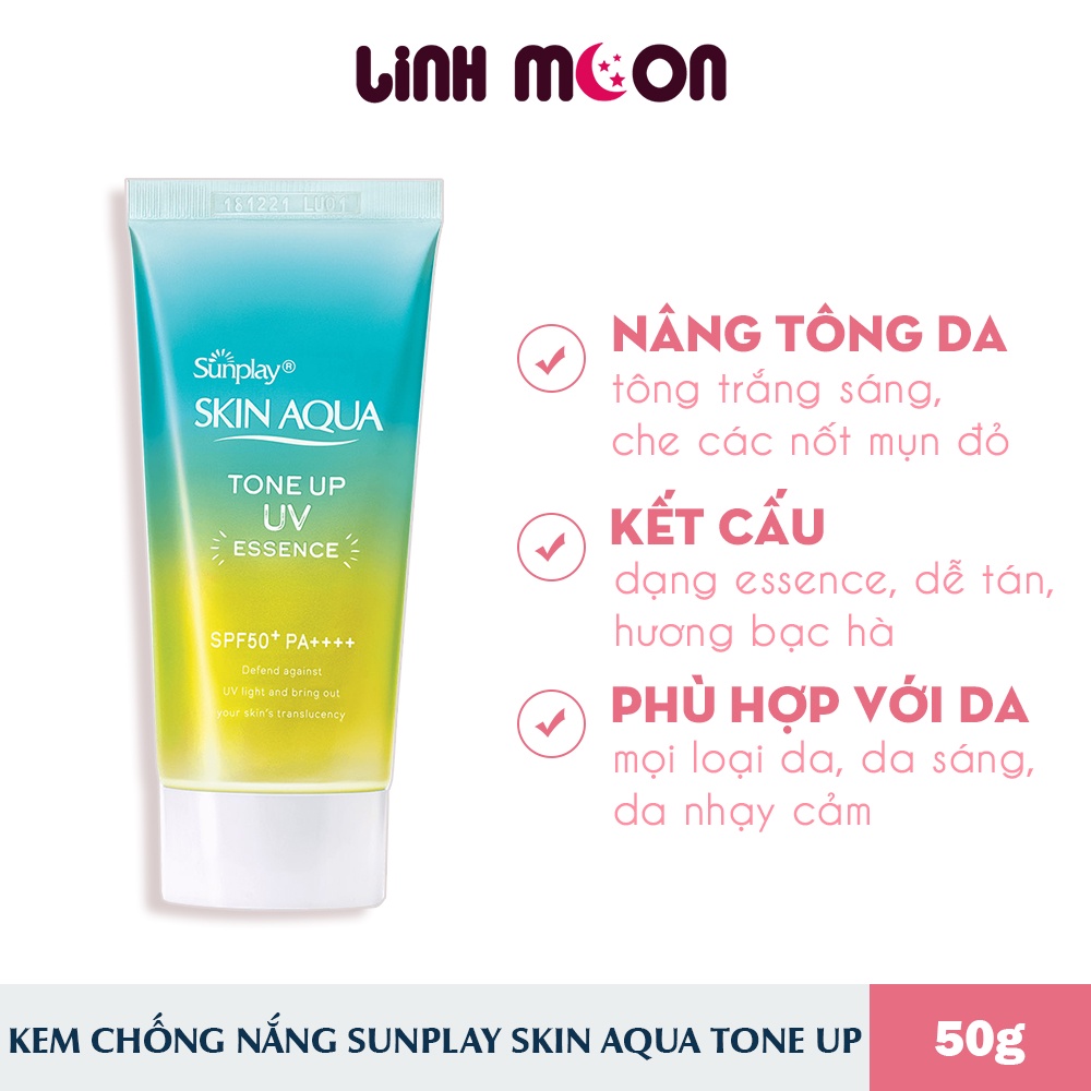 Kem chống nắng Sunplay Skin Aqua Tone Up UV Milk 50g - kiềm dầu nâng tông