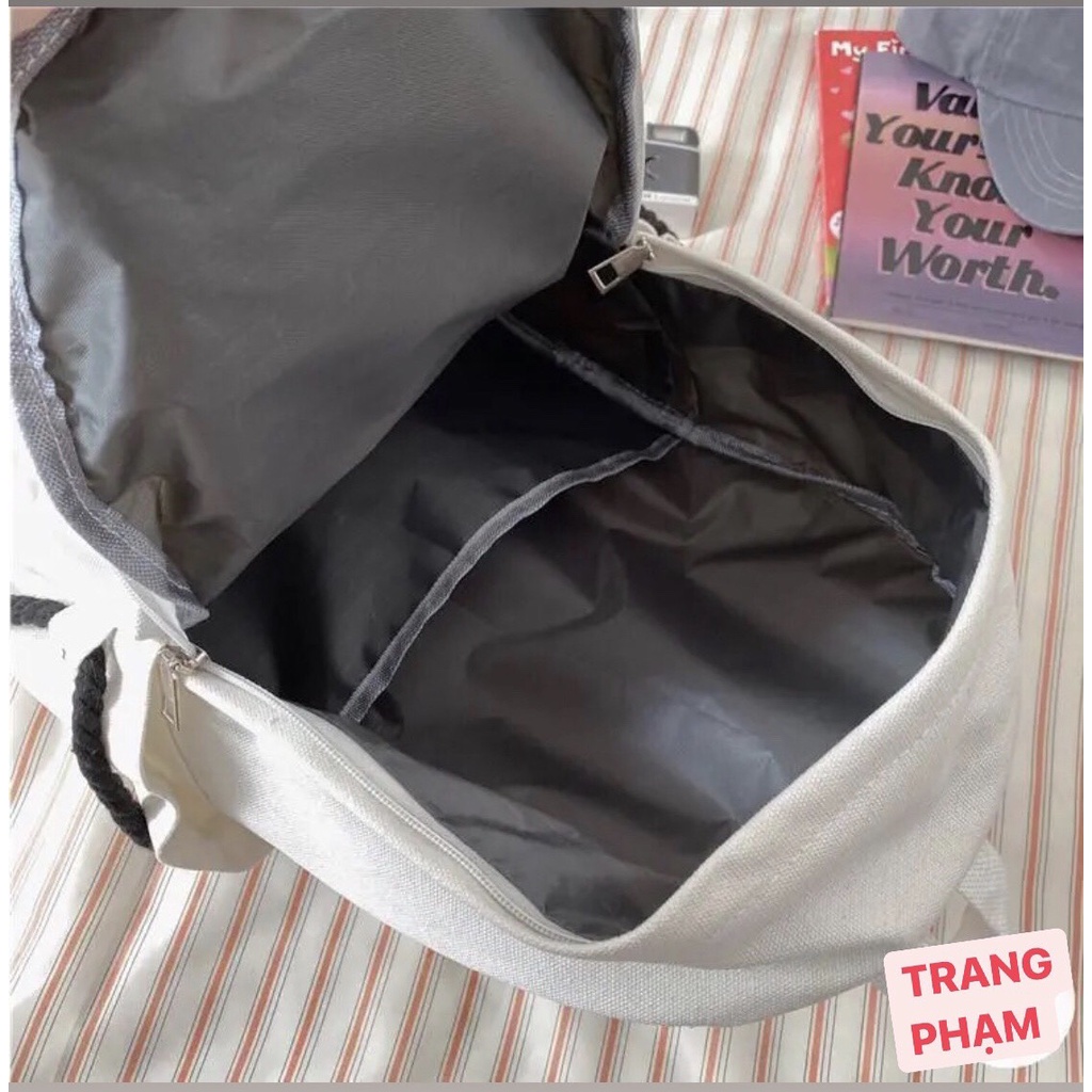 Balo Đi Học Ulzzang Basic Nam Nữ, Ba Lô Fashion Giá Rẻ Chống Nước