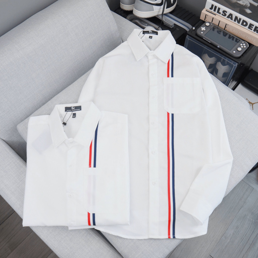 Áo Sơ Mi Nam Tay Dài Phối Túi Phong Cách Hàn Quốc Sang Trọng Lịch Lãm Hot Trend [NEW UNISEX]