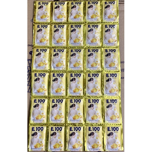 Sữa Tắm Trắng Da E100 Vàng 10 Dây (120 Gói)
