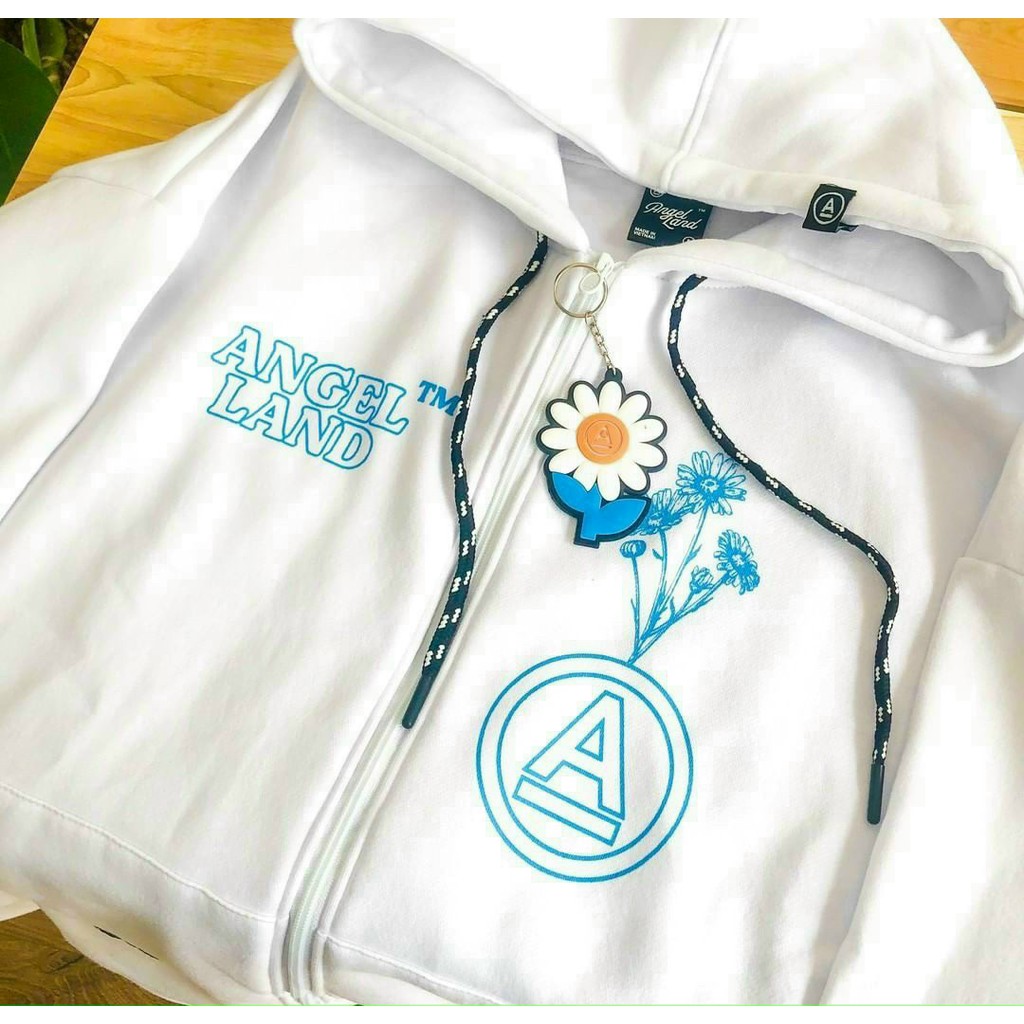 Áo khoác hoodie in hình bông Angles Land vải thun nỉ ngoại mềm mịn | BigBuy360 - bigbuy360.vn