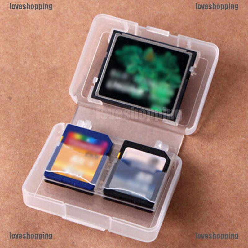 ❀GIÁ RẺ❀Cf card compact flash memory card holder box storage transparent plastic case