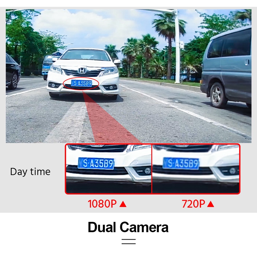 Camera chiếu hậu độ phân giải 1080 PD cỡ 10inch tiện dụng khi đỗ xe hơi