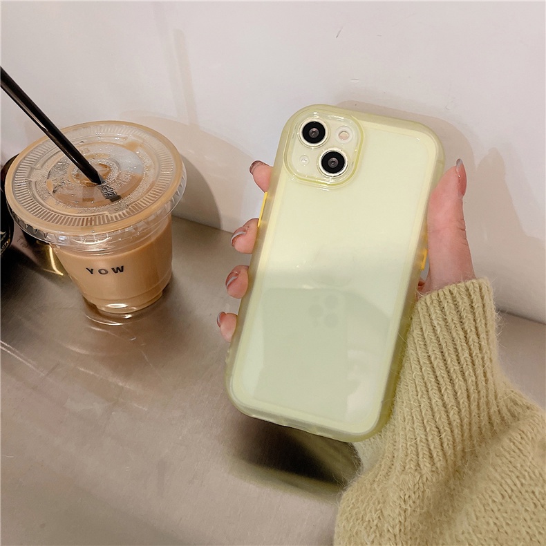 Ốp Điện Thoại Silicon Mềm Trong Suốt Có Túi Khí Chống Sốc Bảo Vệ Ống Kính Máy Ảnh Cho iPhone 13 12 11 Pro Max XS XR X