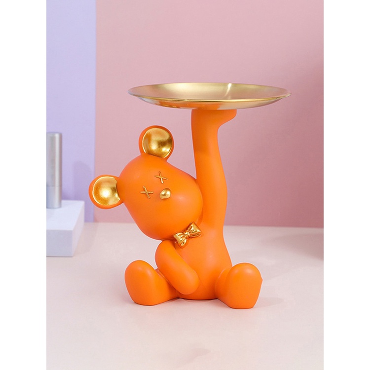 Đồ Chơi Mô Hình Gấu Kawed Bằng Nhựa Resin Sáng Tạo Để Bàn Trang Trí Nhà Cửa
