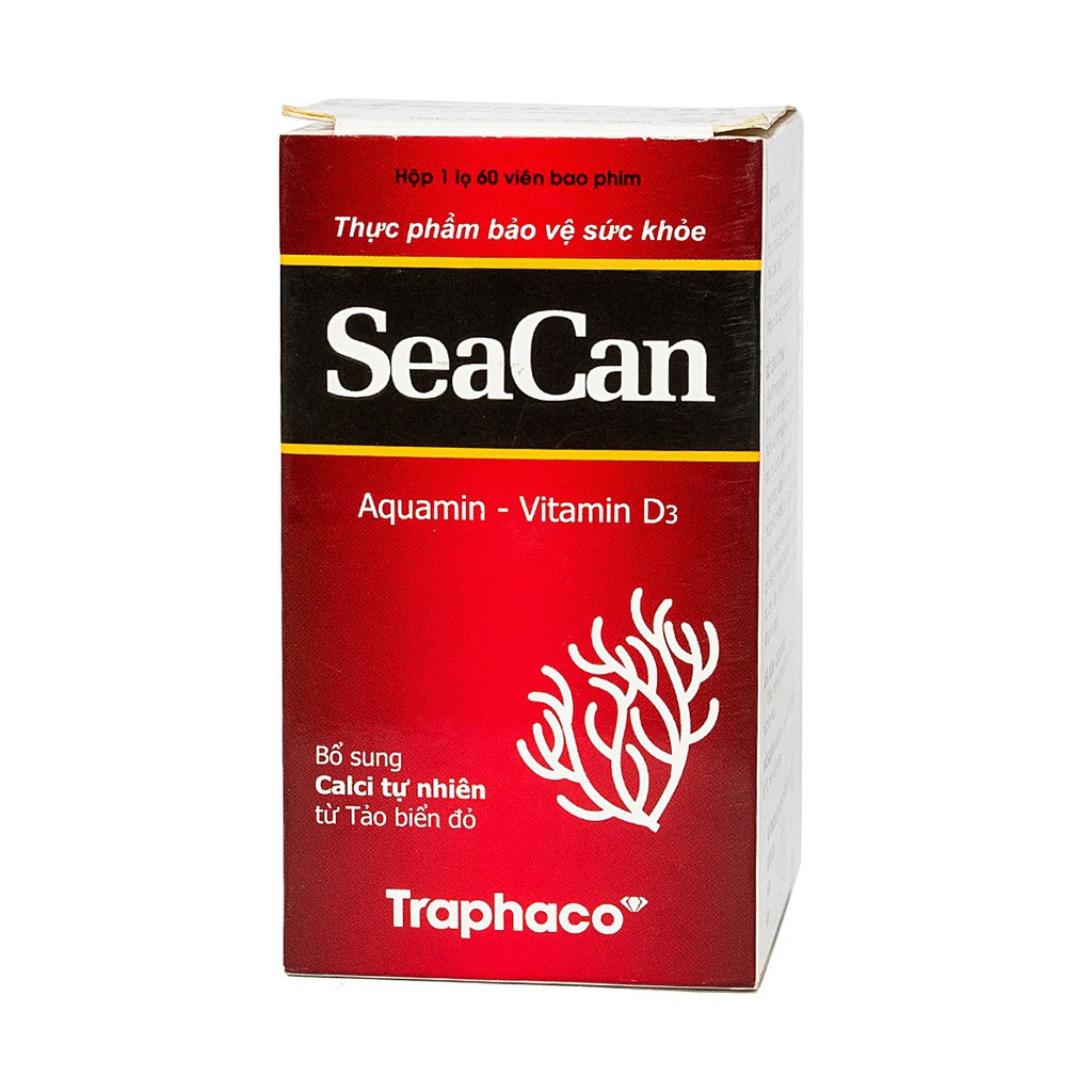 SeaCan Traphaco bổ sung Canxi từ Tảo Biển Đỏ