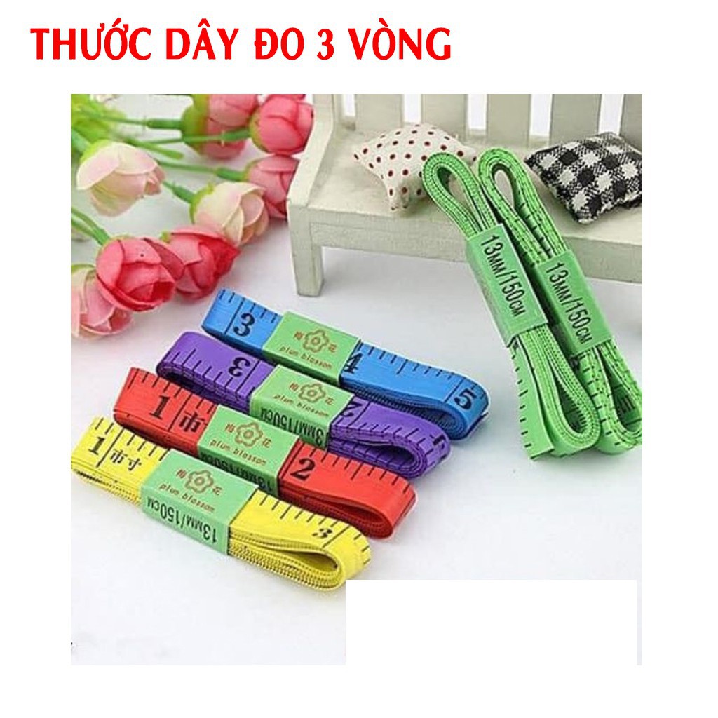 Thước dây đo chiều cao, 3 vòng, thước dây may đồ dài 150cm