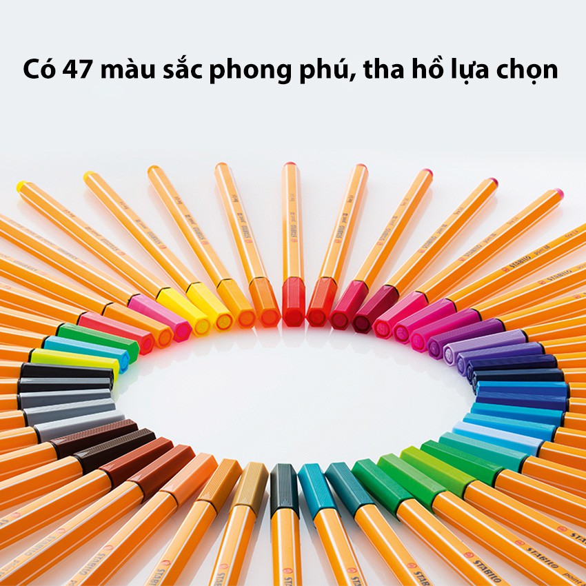 Hộp bút lông kim STABILO point 88 Fine 0.4mm 20 cây/hộp (PT8820C)