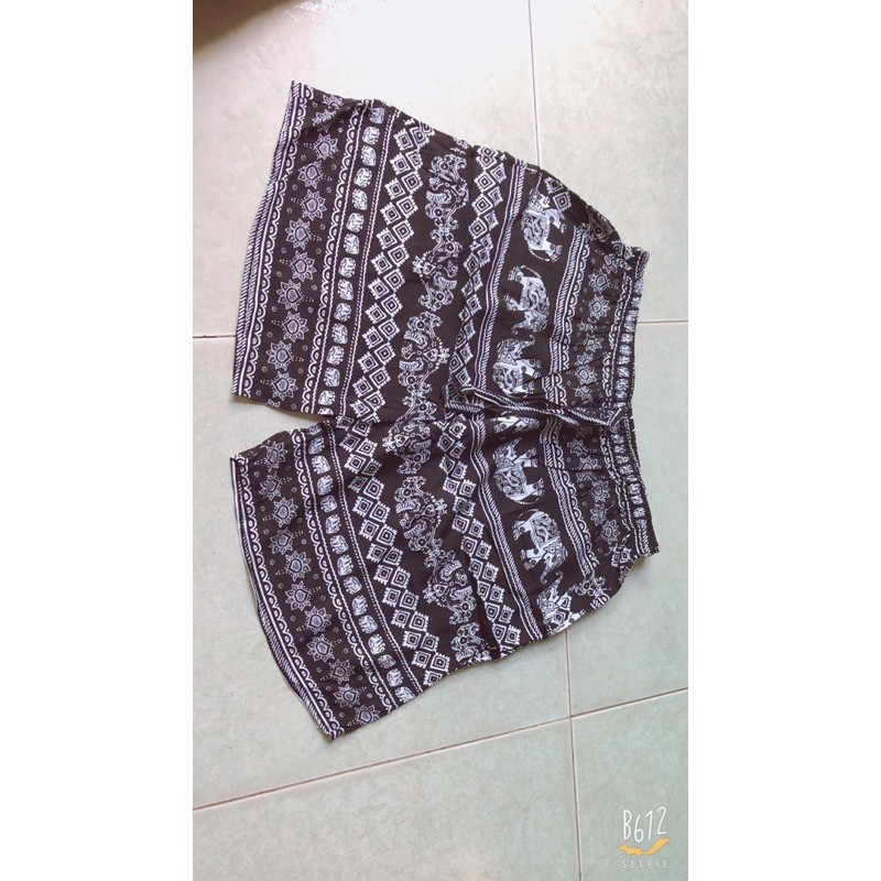 [40-55ky/size 1]Quần đùi lanh thái có 2 túi quần mặc nhà nam nữ đều mặc được | BigBuy360 - bigbuy360.vn