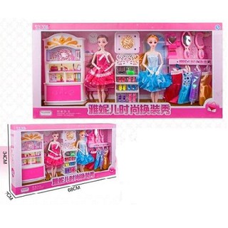 Búp bê có khớp nhiều giày kèm phụ kiện