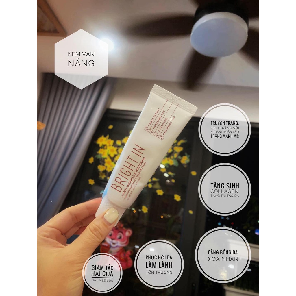 Kem dưỡng truyền trắng, căng bóng da BEAUTY BRIGHT IN CREAM - anti - wrinkle & whitening