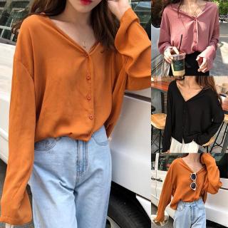Áo Nữ Tay Dài Cổ Chữ V Thời Trang Quyến Rũ