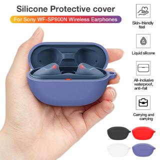Vỏ silicon bảo vệ hộp sạc tai nghe không dây Sony WF-SP800N kèm móc carabiner