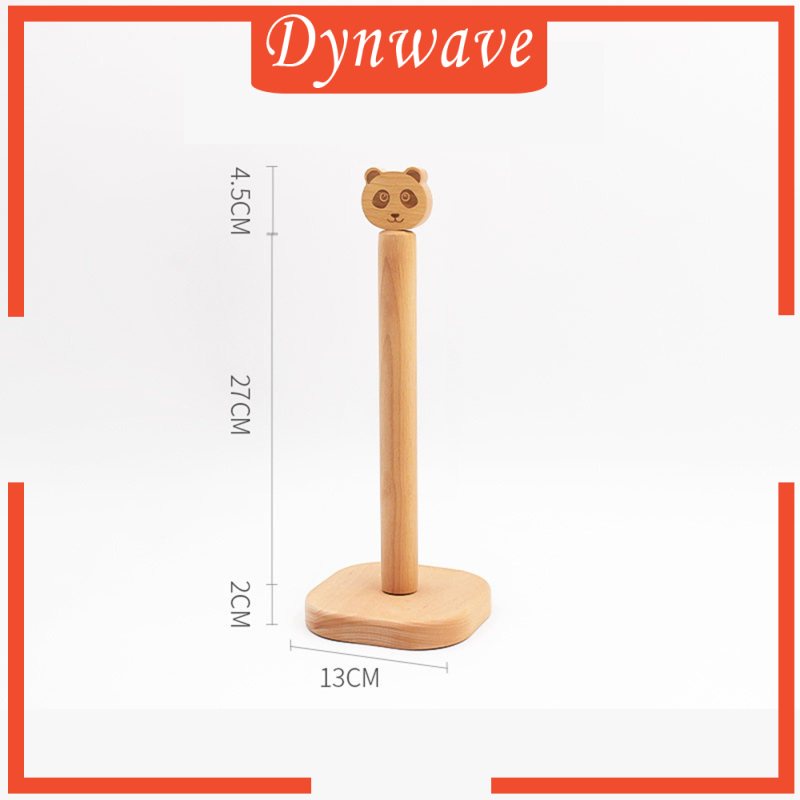 1 Giá Đỡ Khăn Giấy Cuộn Bằng Gỗ Hình Động Vật Hoạt Hình Kèm Đế Đỡ Sắp Xếp Gọn Gàng Cho Nhà Bếp