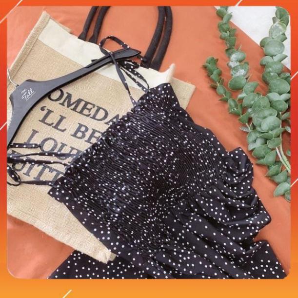 Đầm Bi Xoè 2 Dây ♥️♥️♥️giảm giá♥️♥️♥️Siêu Hot MÃ 911