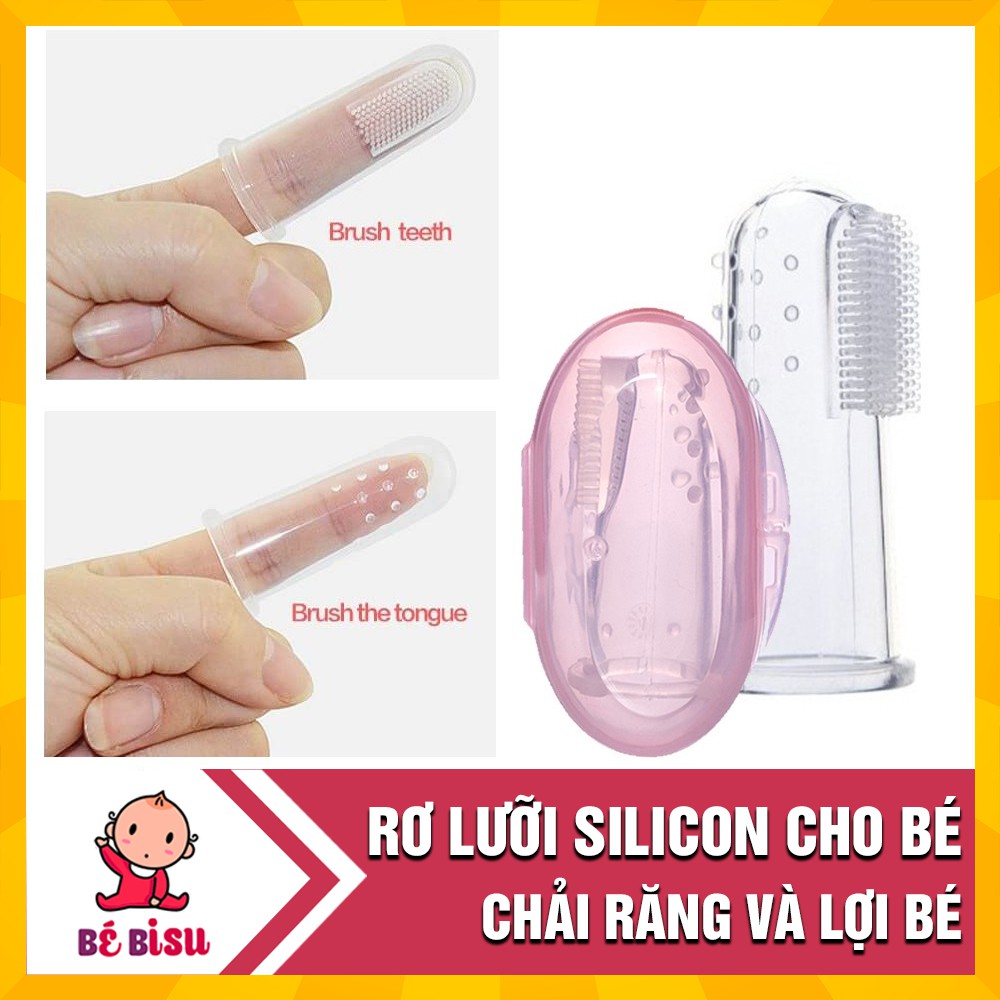 Combo 4 Tưa lưỡi silicon làm sạch răng miệng bé