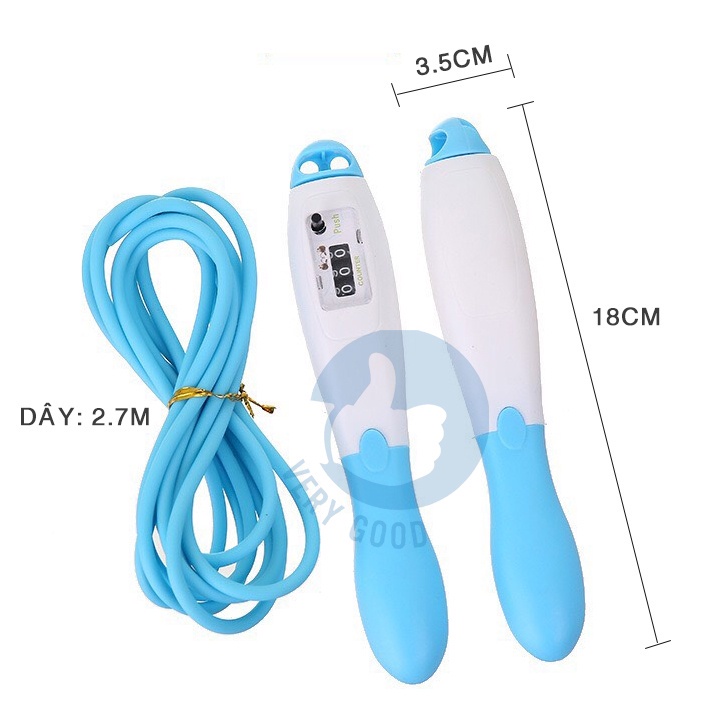 Dây nhảy thể dục lõi thép cao cấp 2,7m - Dụng cụ tập nhảy dây thể dục giúp săn chắc chân tay tăng cườg sức khỏe có tạ