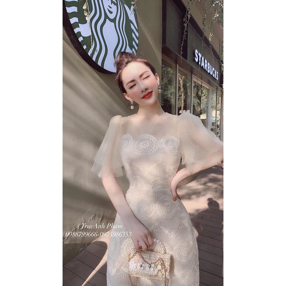 [Mã FAGREEN245 giảm 10% tối đa 30K đơn 99K] VÁY REN CHỈ PHỐI LƯỚI HÀNG THIẾT KẾ CAO CÁP 2 LỚP | BigBuy360 - bigbuy360.vn