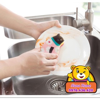 Miếng mút rửa bát hình thú / Giẻ rửa bát hình thú