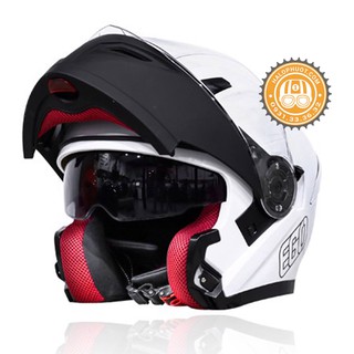 Nón bảo hiểm Lật hàm 2 kính EGO E9 (Trắng)