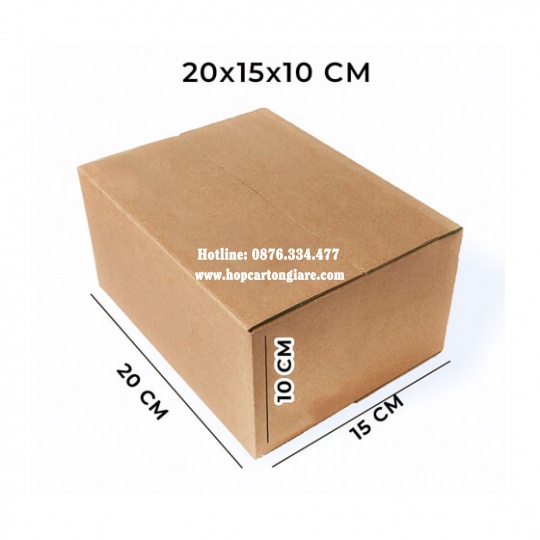 10 hộp carton 20x15x10 cm