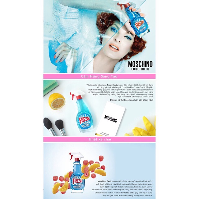 Nước hoa moschino fresh sp. 100ml MOO6R32 full box