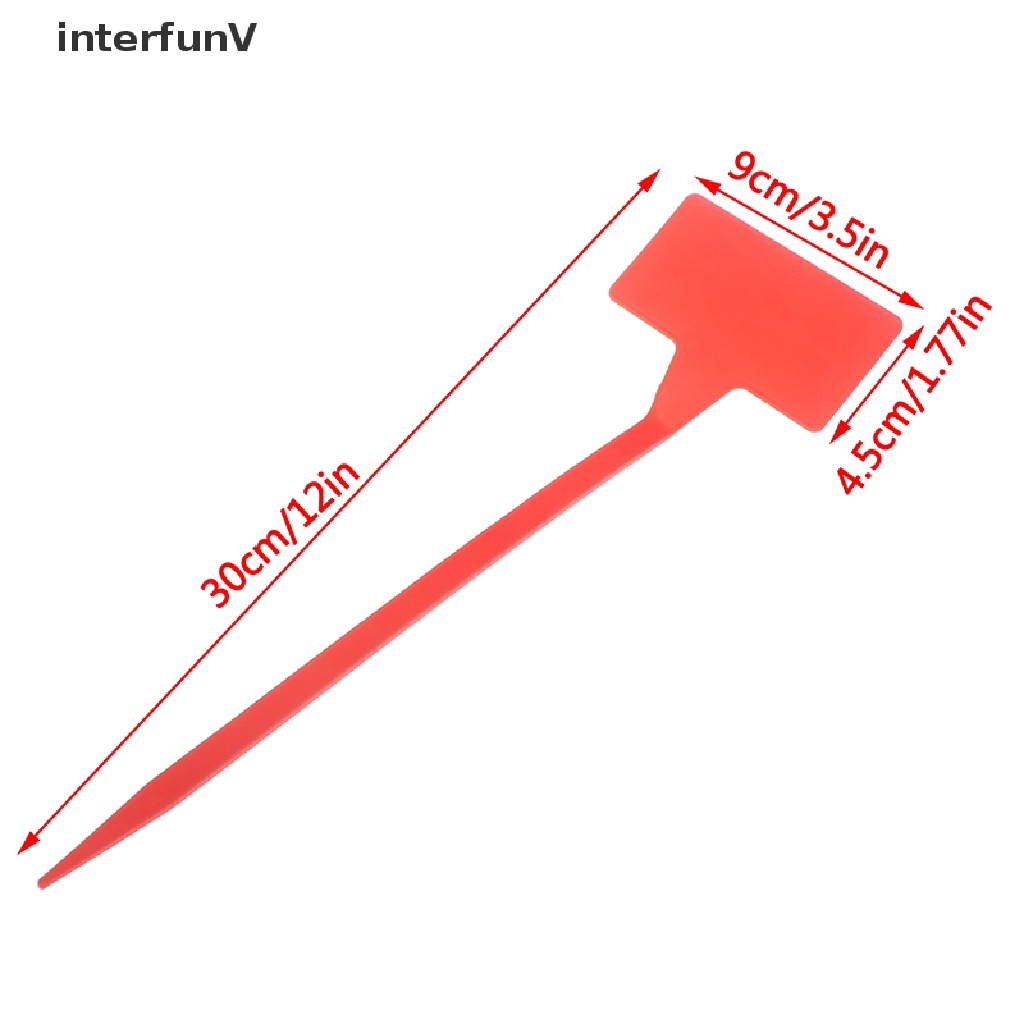 Set 5 Thẻ Nhựa 30cm Ghi Tên Cây Trồng Hình Chữ T Tiện Dụng