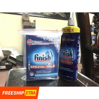 Muối 1,2kg finish + bóng finish 750ml