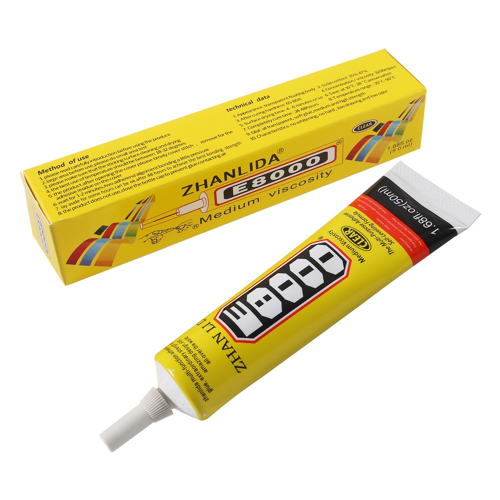 Keo Dán Vải Da Độ Dính Mạnh Cho Tai Nghe Điện Thoại/Trang Sức 50ml E8000