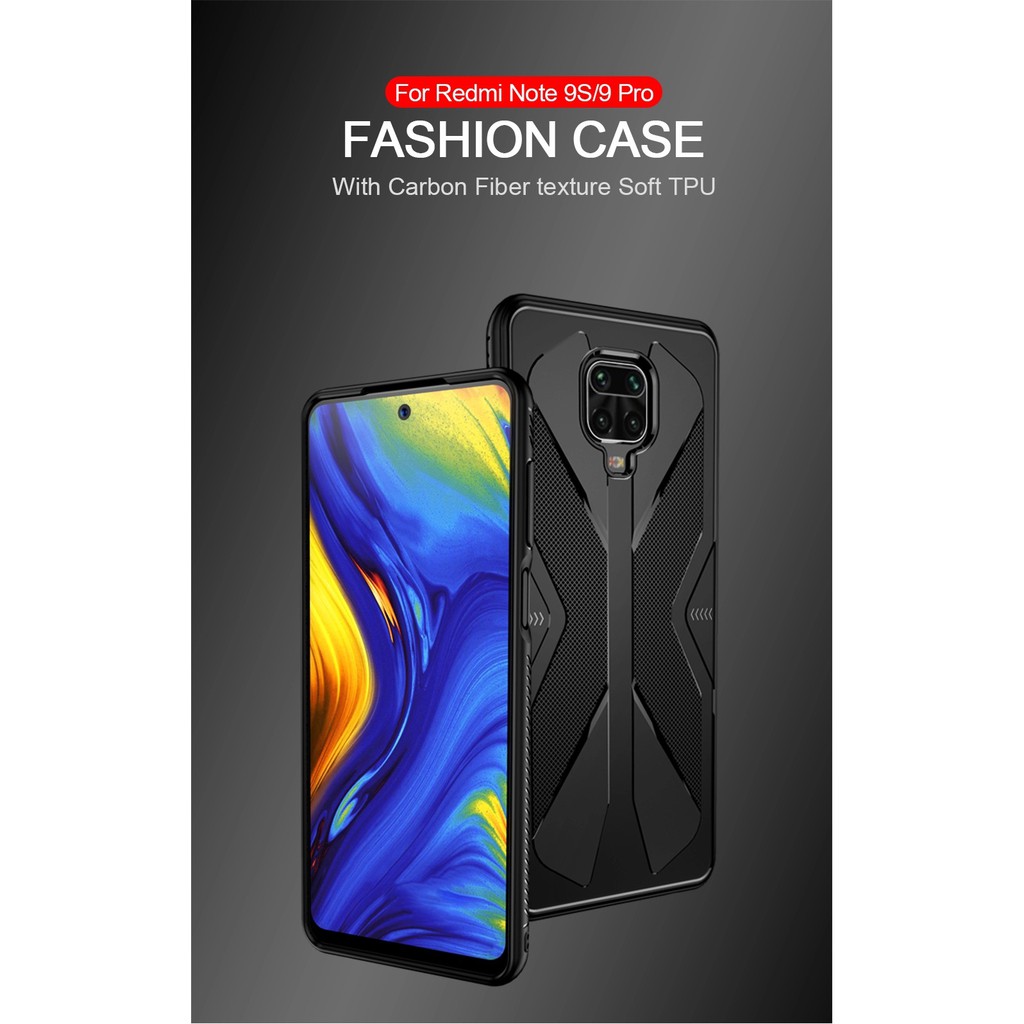 Ốp lưng Xiaomi Redmi Note 9s / Note 9 Pro kiểu dáng Gaming chống sốc chống va đập mạnh cao cấp 1