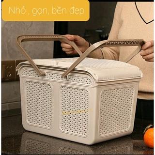 Làn Mây Có Nắp Cao Cấp loại to nhựa việt nhật 2606,làn nhựa đựng đồ đi sinh
