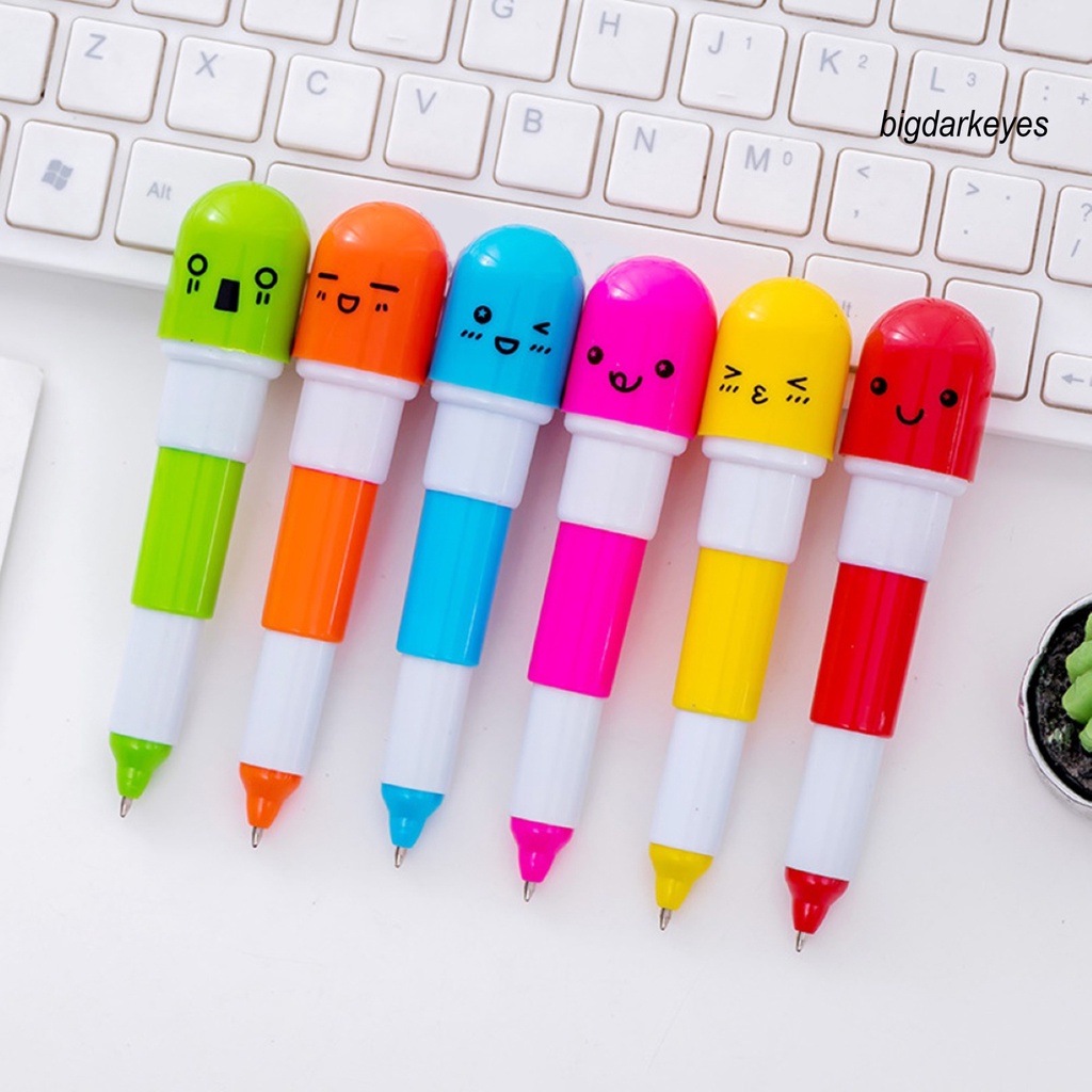 Bút Bi Hình Viên Thuốc Hoạt Hình Dễ Thương Có Thể Thu Gọn Tiện Dụng Cho Học Sinh/Văn Phòng