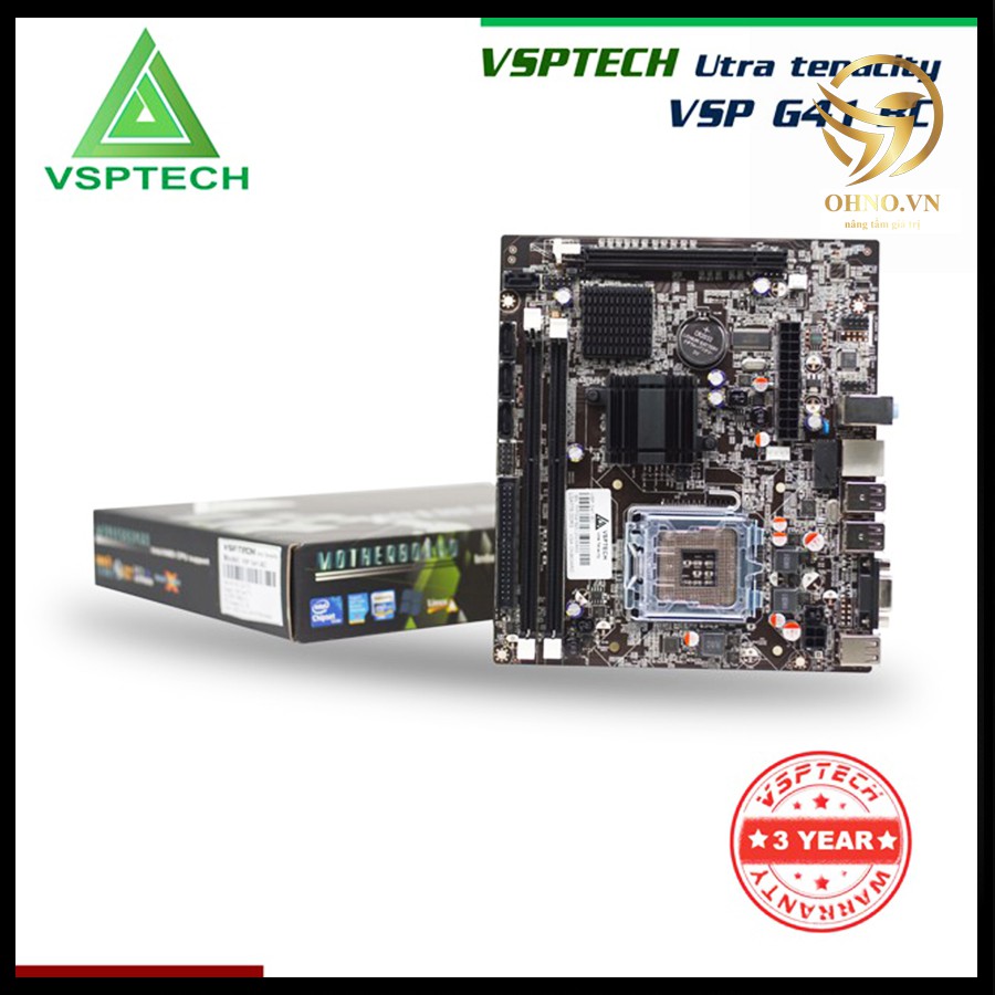 Main Máy Tính Bo Mạch Chủ VSPTECH G41 CHÍNH HÃNG Mainboard Linh Kiện Điện Tử Cho Máy Tính PC - OHNO VIỆT NAM