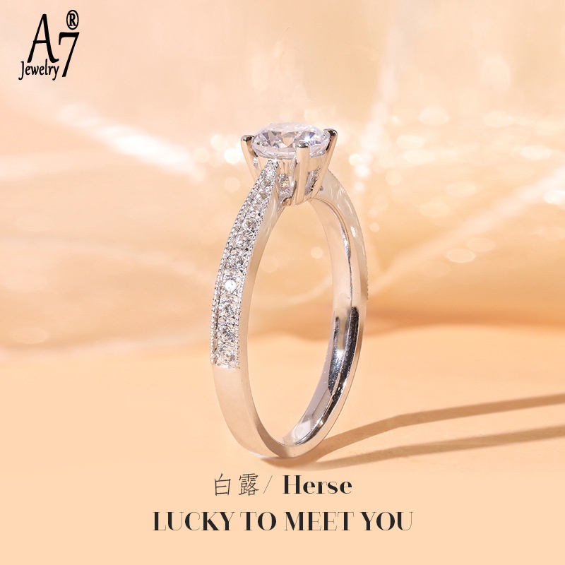 Nhẫn Moissanite 1 Karat Pt950 cho nữ
