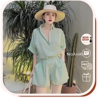 06042. set đồ nữ/ đồ bộ nữ/ set bộ kẻ