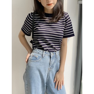 Áo len kẻ mỏng One tay cộc AP319 1994closet